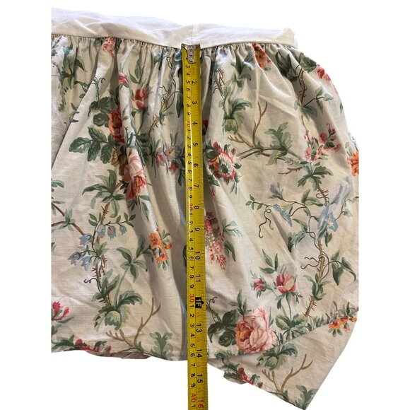 Vtg Ralph Lauren Floral Pewter Toulouse Bed Skirt Full Country Chic rare Read - Picture 15 of 15